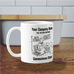 Convenience Store Cartoon Coffee Mug