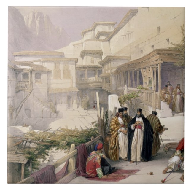 Convent of St. Catherine, Mount Sinai, February 17 Ceramic Tile (Front)