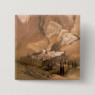 Convent of St. Catherine with Mount Horeb, Februar 15 Cm Square Badge