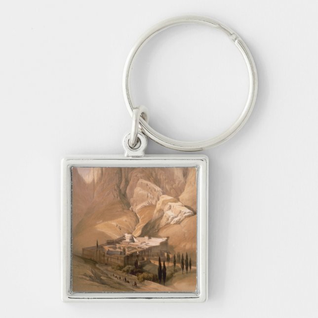 Convent of St. Catherine with Mount Horeb, Februar Key Ring (Front)