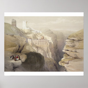 Convent of St. Saba, April 4th 1839, plate 51 from Poster