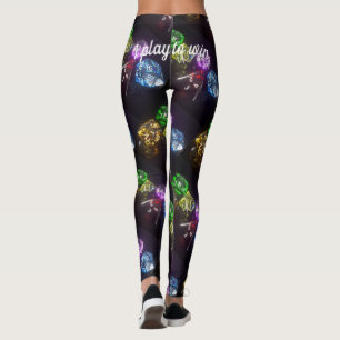 Convention Gaming Dice Comfortable "play to win" Leggings