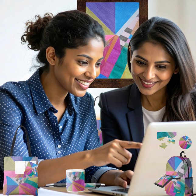 "Converge" (Get the full “Converge” collection at: https://bit.ly/SmartArtIIZazzle. )