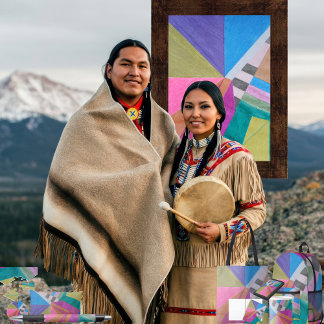 "Converge" Wrapping Paper Sheet