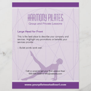 Convergent Lines Purple Pilates Flyer