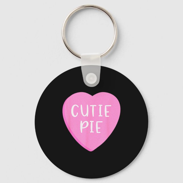 Conversation Candy Heart Cutie Pie Valentines Day  Key Ring (Front)