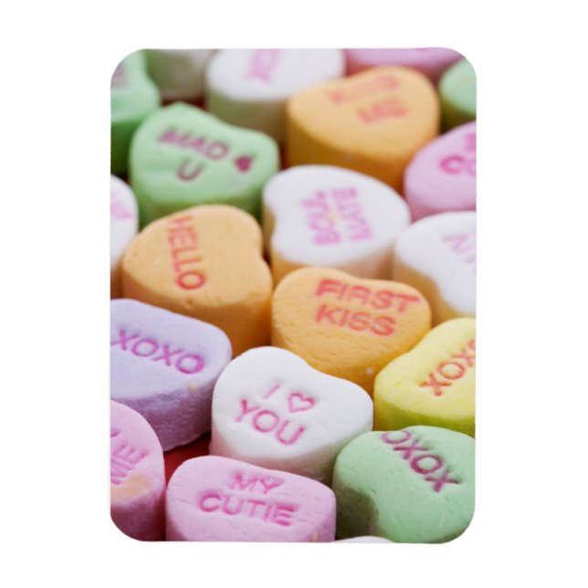 Conversation Candy Hearts Magnet (Vertical)