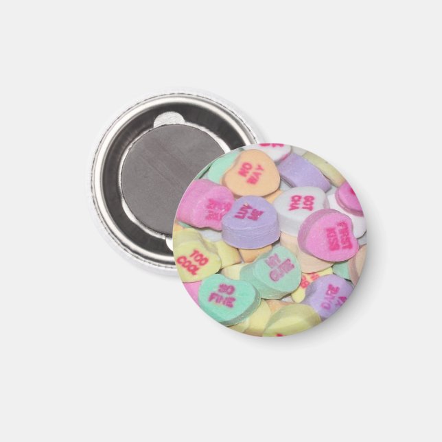 Conversation Heart Button Magnet (Front/Back)