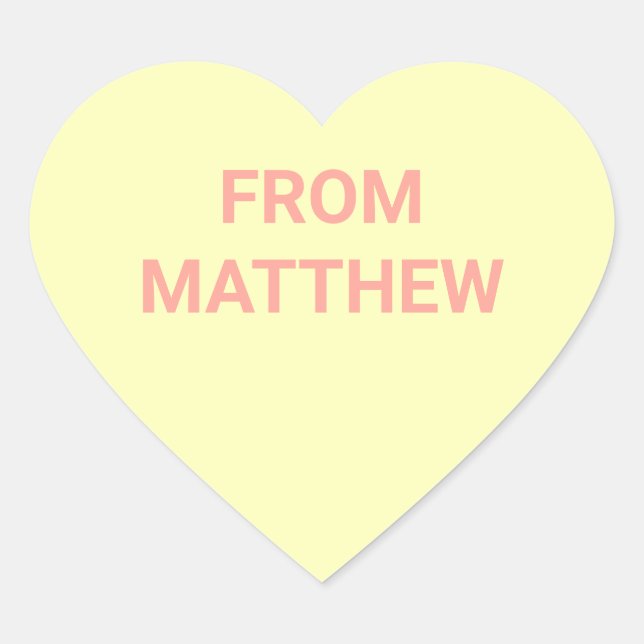 Conversation Heart Valentine's Day Stickers (Front)