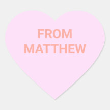 Conversation Heart Valentine's Day Stickers