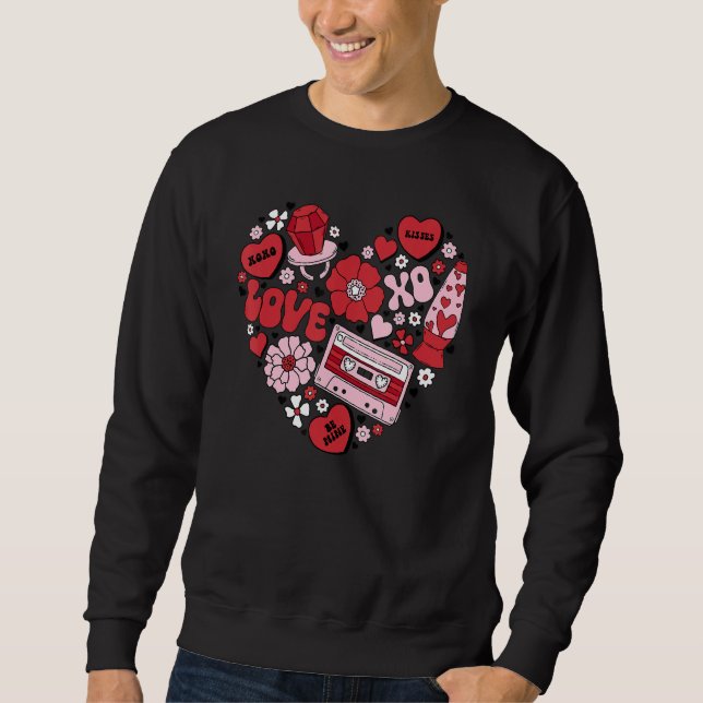 Conversation Hearts Love Valentine's Day Funny Cou Sweatshirt (Front)