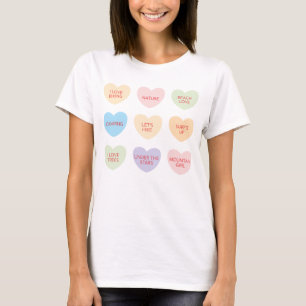 Conversation Hearts Outdoor lovers Valentine T-Shirt