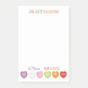 Conversation Hearts Personalised Post it Notes