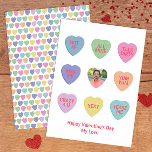 Conversation Hearts Photo Valentine for Lovers Holiday Card