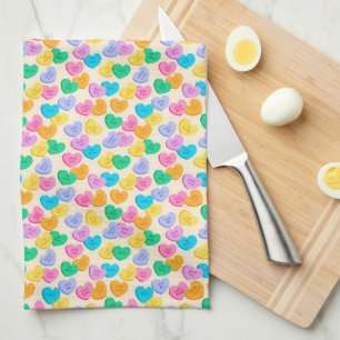 Conversation Hearts Tea Towel