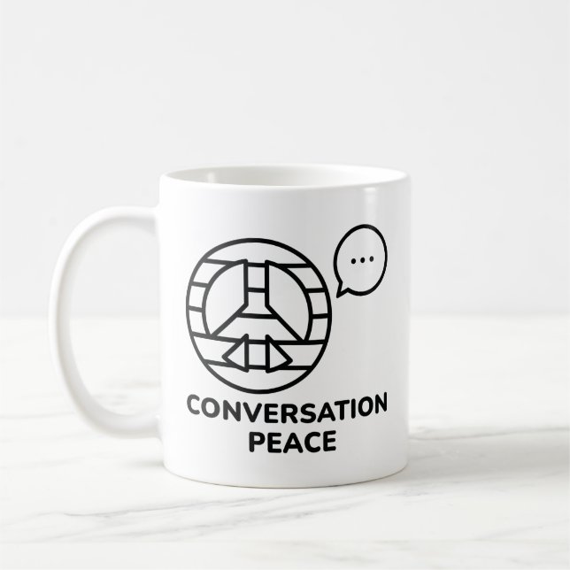 Conversation Peace Coffee Mug (Left)