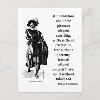 "Conversation should be Pleasant" Postcard