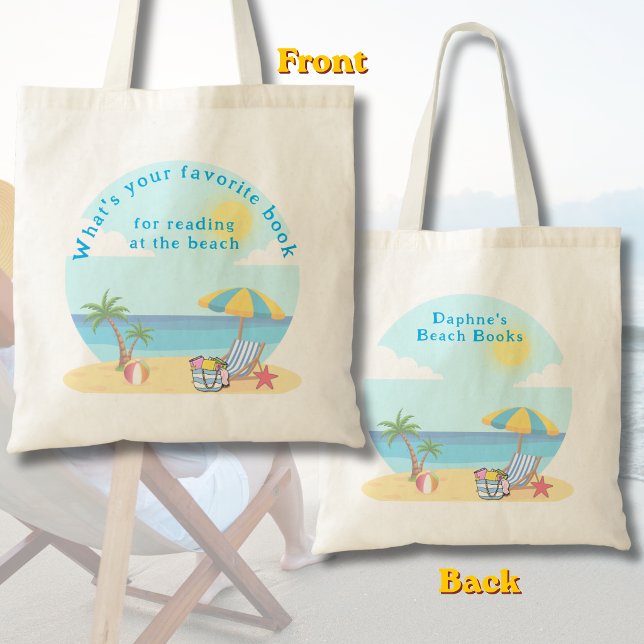 Conversation Starter Beach Book  Tote Bag (Customizable Beach Books Tote Bag)