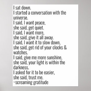 Conversation with the Universe Poster