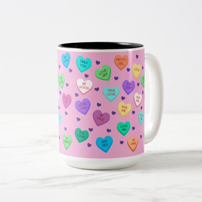 Conversational Heart Mug (Front Right)