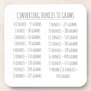 Conversion Chart Weight Vintage Simple Coaster