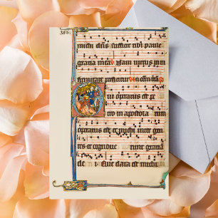 Conversion of saint Paul Mediaeval Manuscript Postcard