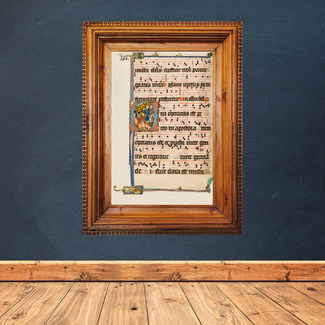 Conversion of saint Paul Mediaeval Manuscript Poster (Conversion of saint Paul Medieval Manuscript Wall Art)