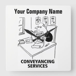 Conveyancing Services Cartoon Clock