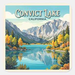 Convict Lake Mammoth Lakes California Square Sticker