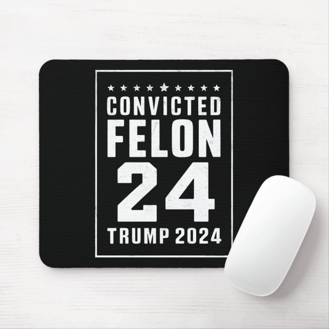 Convicted Felon 4th July Trump 2024 Mouse Pad (With Mouse)
