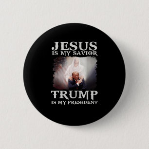 Convicted Felon Jesus Is My Saviour Trump Is My Pr 6 Cm Round Badge