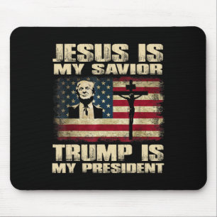 Convicted Felon Jesus Is My Saviour Trump Is My Pr Mouse Pad
