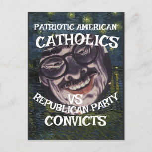 Convicts Pope Leo Christian Catholics DHS CBP GOD Postcard