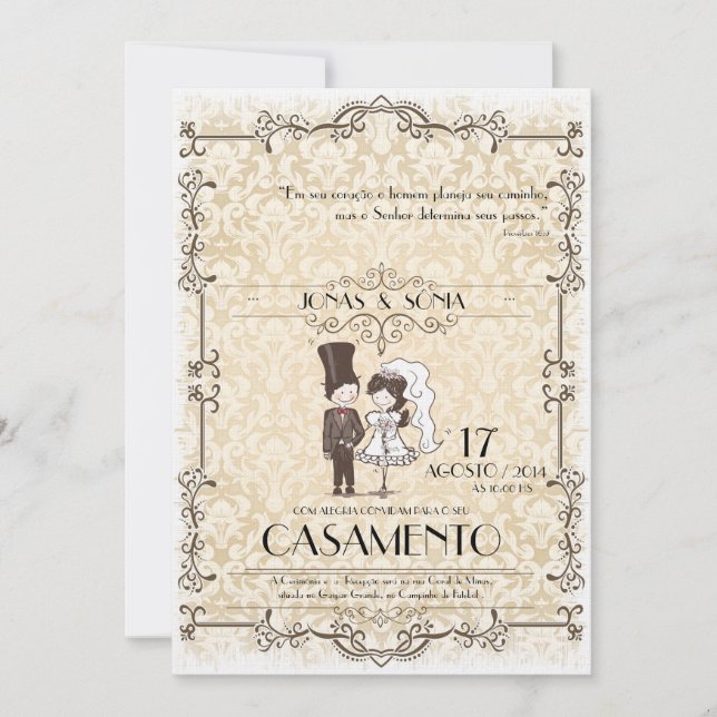 Convite Casamento Invitation (Front)