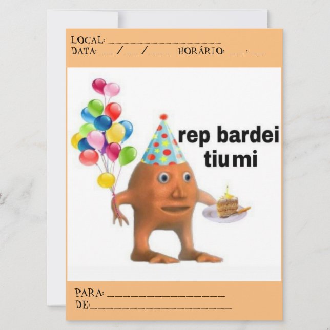 Convite Invitation (Front)