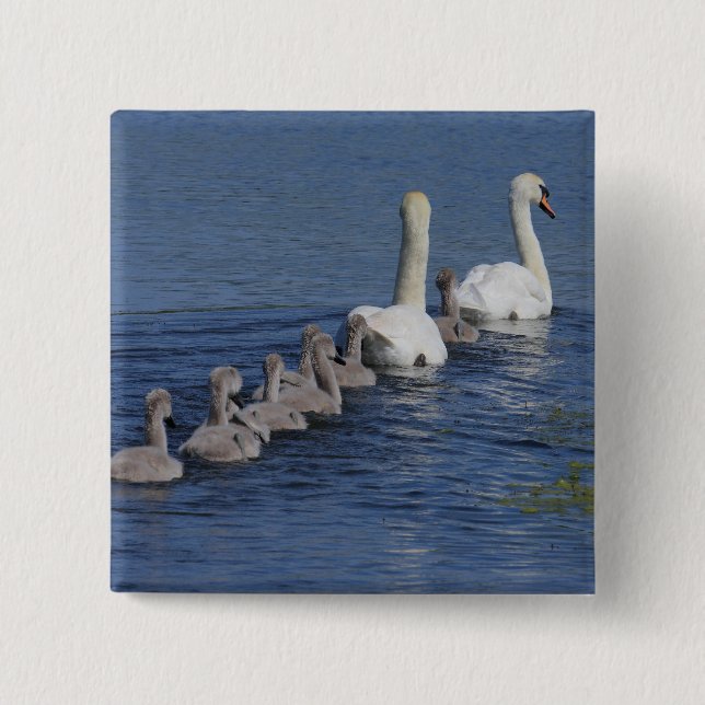 Convoy of Swans 15 Cm Square Badge (Front)