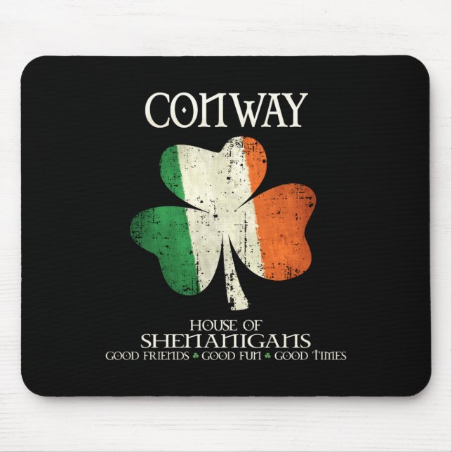 Conway Last Name Family Ireland Irish House Of She Mouse Pad (Front)