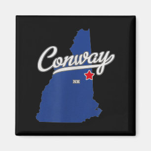 Conway New Hampshire Nh Map Magnet