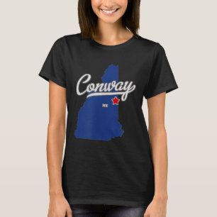 Conway New Hampshire Nh Map T-Shirt