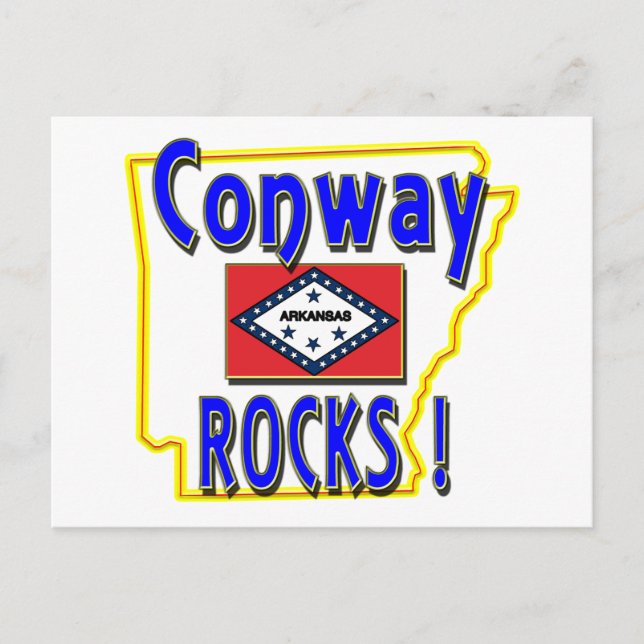 Conway Rocks ! (blue) Postcard (Front)