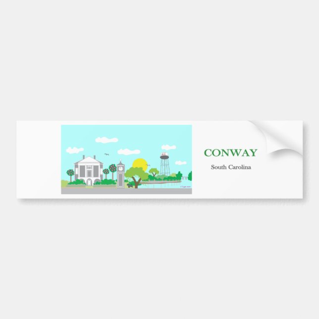 Conway, SC - Charming Bumper Sticker (Front)