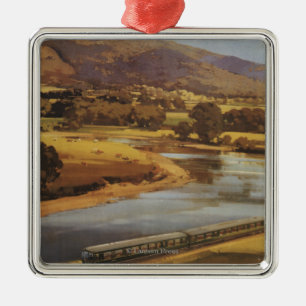 Conway Valley Scene British Railways Poster Metal Tree Decoration