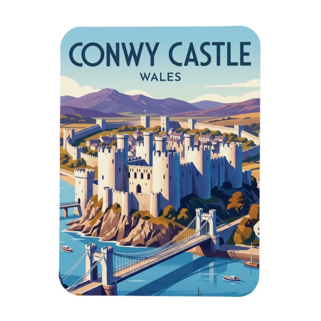 Conwy Castle Wales Magnet (Vertical)