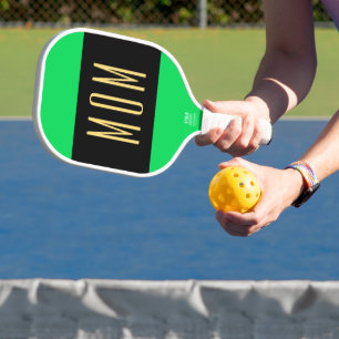 Coo Bold Golden Yellow Black Stripe PLAY Text Pick Pickleball Paddle