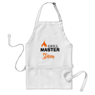 COO! ♨️ Grill Master Apron – Custom Name BBQ Apron