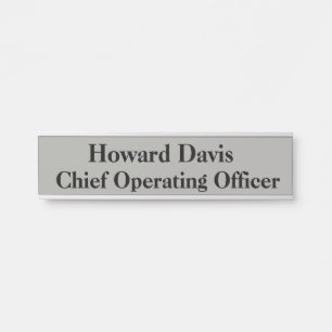 COO Hanging Door Sign Name Plate