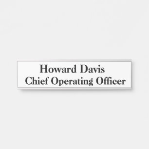 COO Hanging Door Sign Name Plate