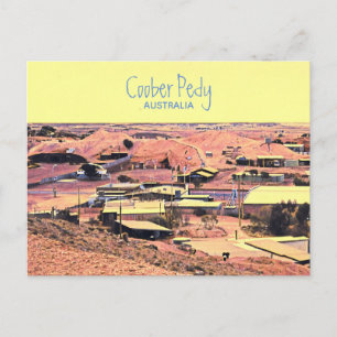 Coober Pedy mining town Australia travel Postcard
