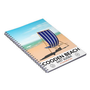 Cooden Beach East Sussex vintage travel poster Notebook