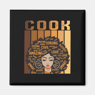 Cook Afro African American Women Black History Mon Magnet